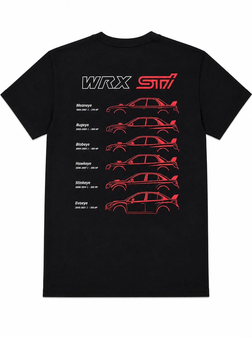 Subaru WRX STI Generations T-Shirt